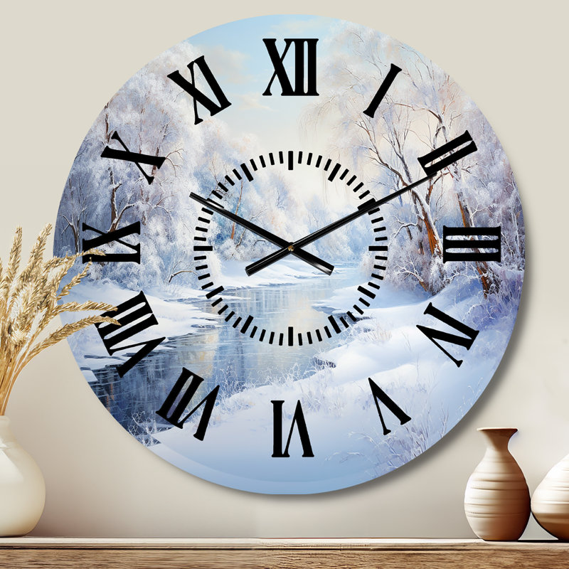 Horloge murale Winter River, Médium