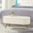 Luxury Oval Boucle Storage Ottoman Bench With Wood Legs 350Lb Weight Capacity & Safety Hinge, For Living Room, Bedroom Entryway,IVORY-426773186