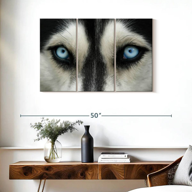 Brampt Sky Eyed Husky, 24" H x 38" W