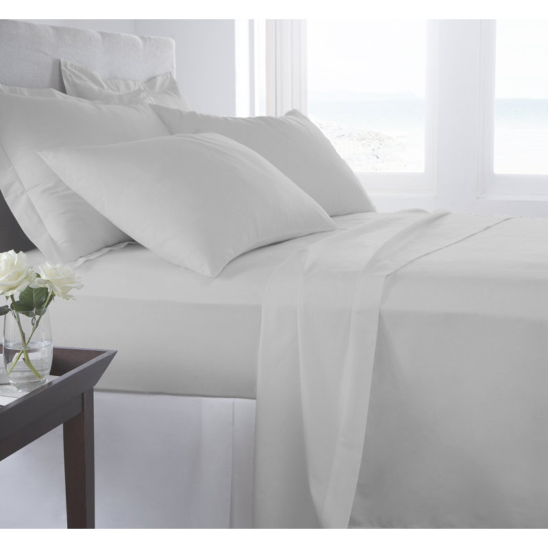 Signature Series Microfiber Sheet Set, King Sheet Set + Fitted Sheet + 2 Pillowcases, Silver