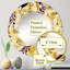 Miroir mural rond jaune et mauve-506642181