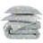 Infinite Blossom Blue Oversized Microfiber Comforter Set with matching shams Easy care-1074330927