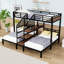 Metal Bunk Bed With Storage Shelves And Stairs-144964021