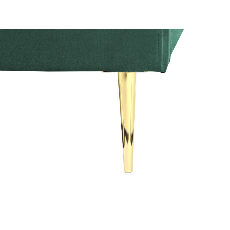 Glaser Upholstered Bed, 160 x 200cm, Green