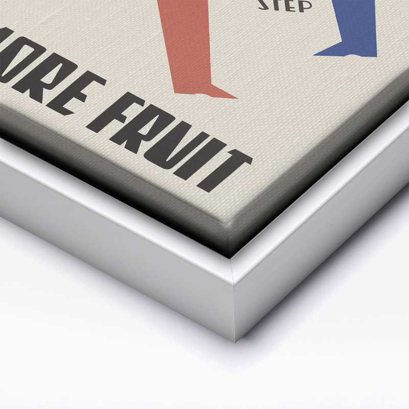 Eat More Fruit No1, Canevas, H 24 po x l 32 po, Encadrement blanc