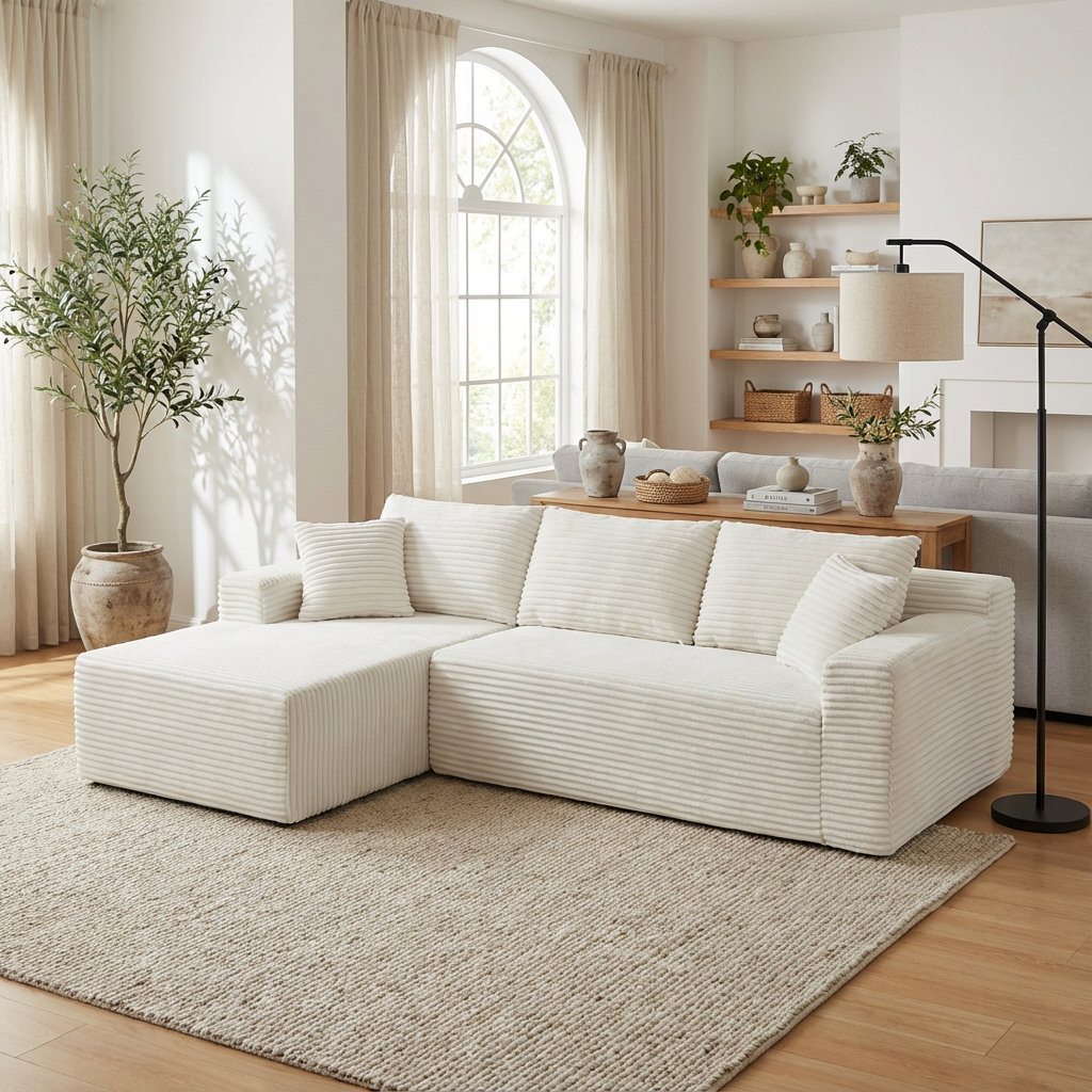 Latitude Run® L-Shaped Modular Sectional Sofa with Deep Seating and ...