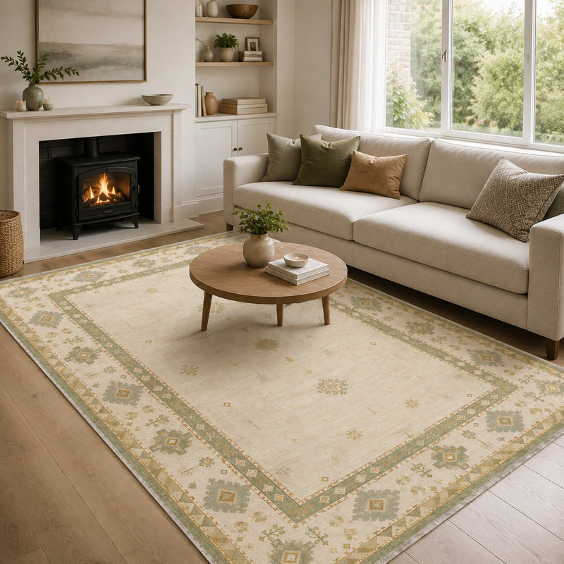 Striped Cotton and Chenille Flatweave Area Rug, 200 x 300 cm