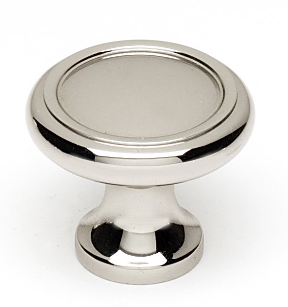 Mushroom Knob, 0.88" H x 1" W x 0.63" D, Polished Nickel