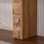 59.06" Rustic Geometric Relief Console Table - Solid Wood & MDF Entryway Table With 3D Carved Details For Living Room/Hallway