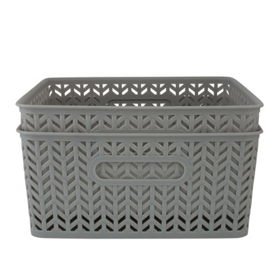 Simplify Plastic Decorative Bin