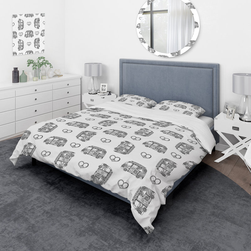 Purnima Microfiber Duvet Cover Set, King Duvet Cover + 2 King Shams
