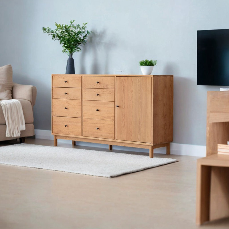 Armoire d'appoint en bois de cerisier moderne simple