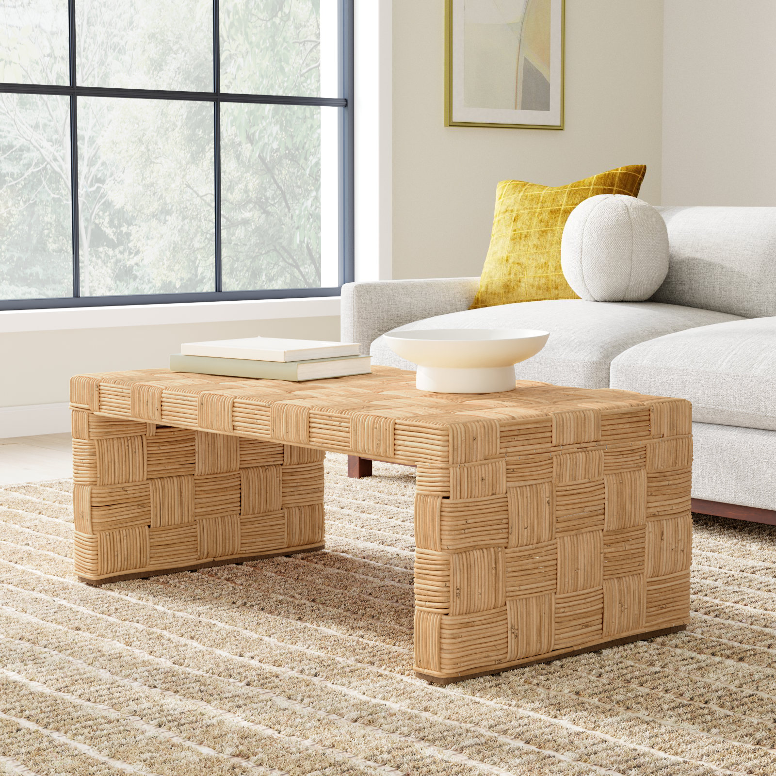 Redrow Single Coffee Table, Honey Natural/Kubu