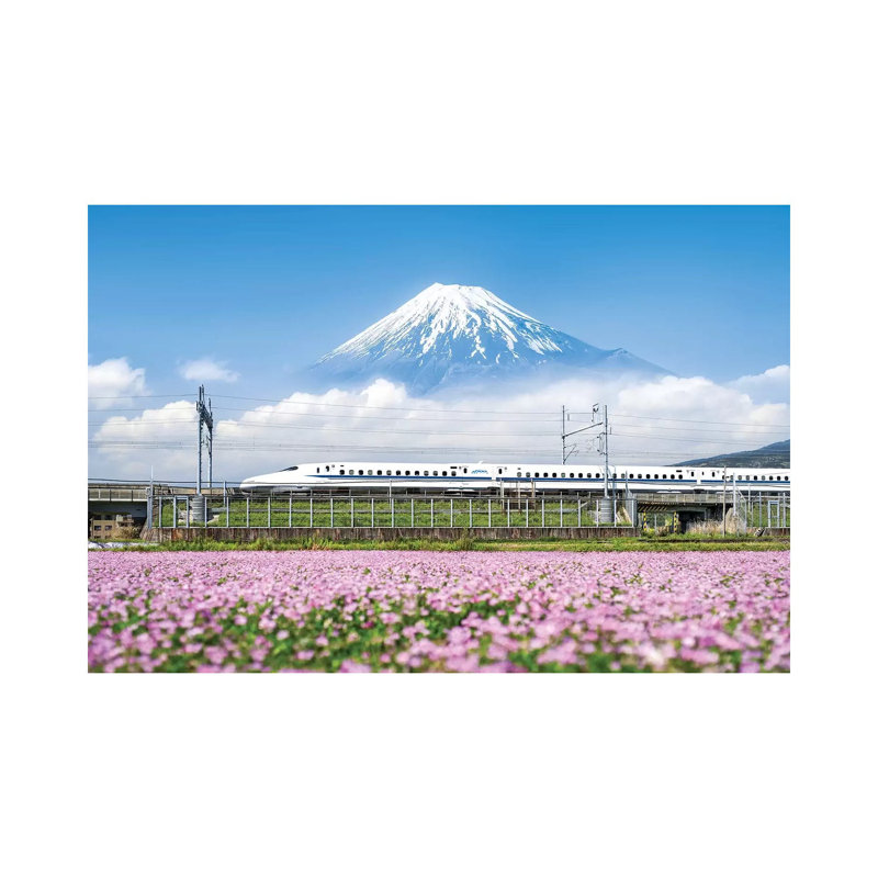 Shinkansen Bullet Train With Mount Fuji by Jan Becke - Wrapped Canvas Gallery-Wrapped Canvas Giclée, 66.04 cm H x 45.72 cm W