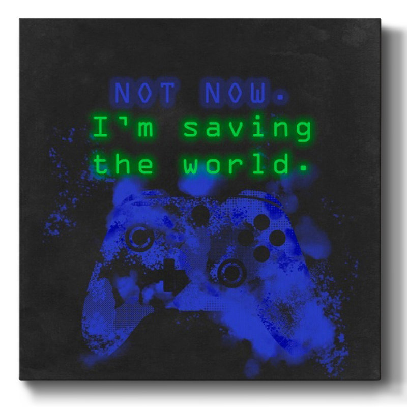 Control Freak III-Gallery Wrapped Canvas, 24" H x 24" W x 1.5" D