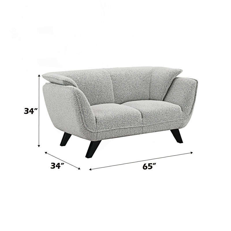 Causeuse Boucle, Gris clair