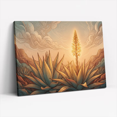 «Gallery Wrap», art mural sur toile pour le salon, la chambre à coucher, le bureau ou le vestibule - décoration murale décorative avec paysage désertique