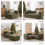 Canapé modulaire moderne en chenille avec assise profonde, 3 places assises pour le salon-943182371