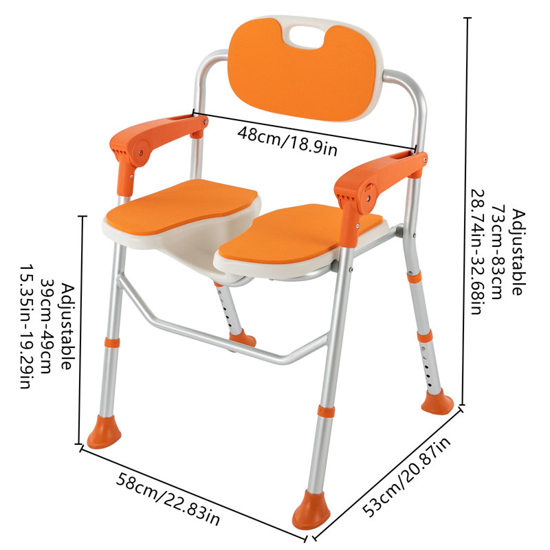 Chaise pliante en plastique pour camping / plage, Orange