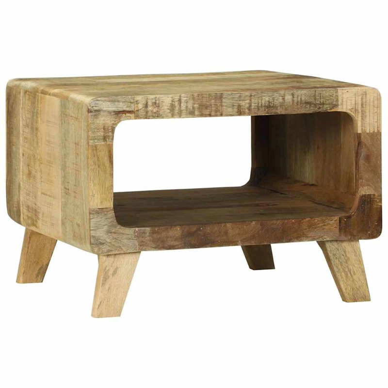 Solid Wood Coffee Table with Storage, Natural