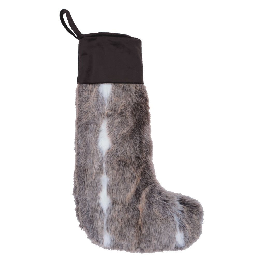 Snow Mink Stocking Union Rustic