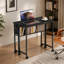 Bureau d'ordinateur polyvalent et pliable avec sac de rangement et abattant pour espaces de bureau à domicile compacts (seulement le bureau inclus)