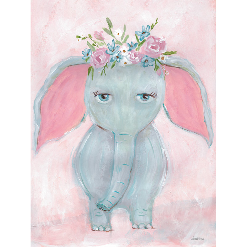 «Ellie Phant On Canvas» par Amanda Hilburn, reproduction, H 18 po x l 12 po x P 1,25 po
