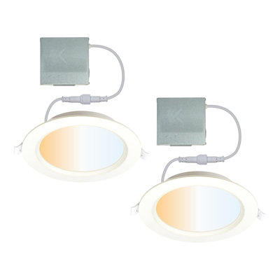 Éclairage encastré Canless 6 po - DEL à intensité variable Triac - Température de couleur réglable 5 CCT - 12 W, 1150 lumens à DEL écoénergétique