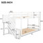 Lit simple au-dessus d'un lit superposé blanc avec rangement gracieux - Fabriqué en pin massif pour un style mystérieux-178846341