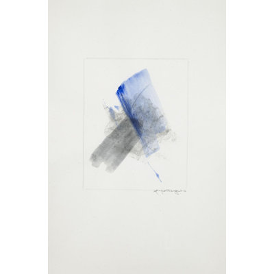 Blue Graphite Painting by Joyce Creiger