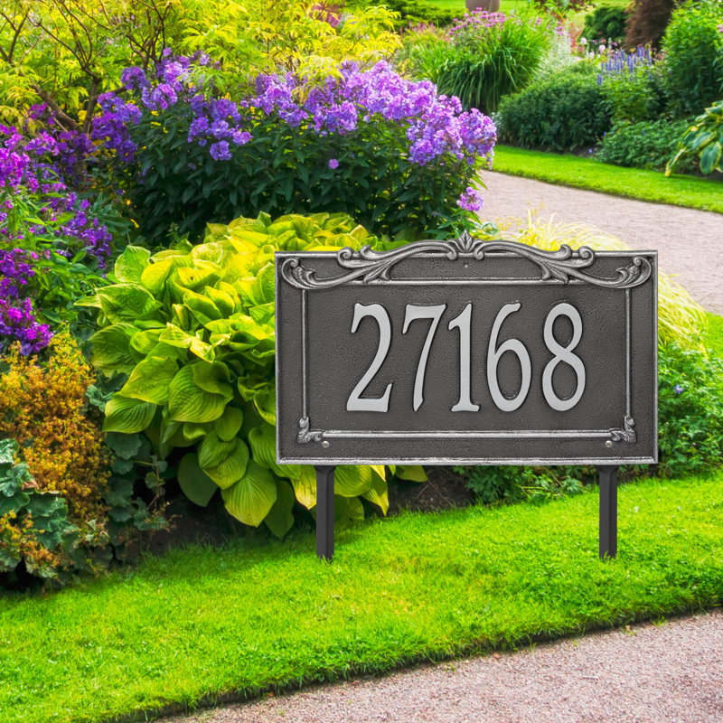 Plaque d'adresse sur 1 ligne Signature Series, Oui, Gris fumée, Gris