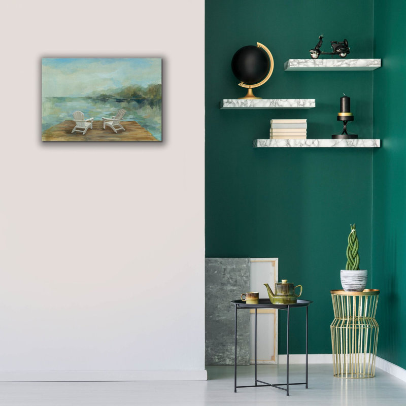 «Lakeside Retreat I No Wood» par Silvia Vassileva, art mural sur toile, H 18 po x l 26 po x P 0,75 po
