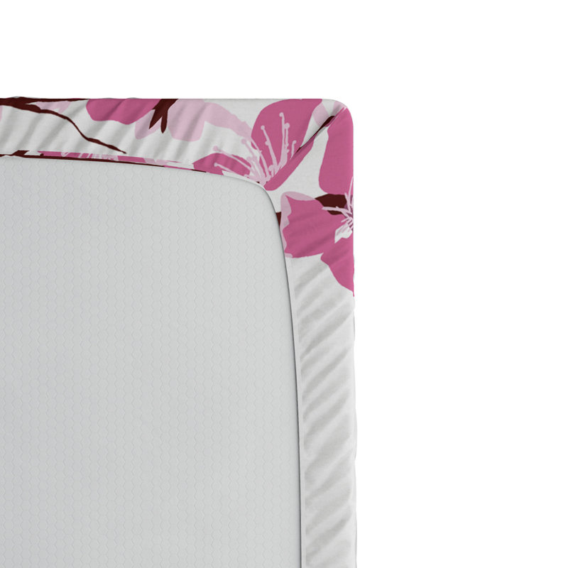 Microfiber Floral Fitted Sheet, Full Fitted Sheet
