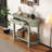 Elegant Retro Console Table with Curved Design and Smooth Glaze for Entryways-1564128846