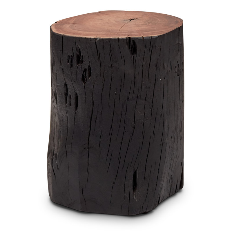 Solid Wood Stump, Ebonized