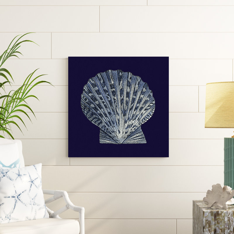 Y SE PAPER Indigo Shells, H 30 po x l 30 po x P 1,25 po