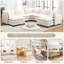 Canapé modulaire en U 113,2 po Beige-1813690184