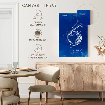 Faded Blueprint Sousaphone Laelle Poster