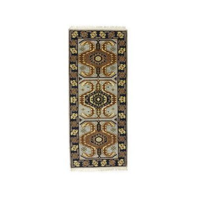Tapis gris clair géométrique 2 pi 7 po x 6 pi Siiza Sieana