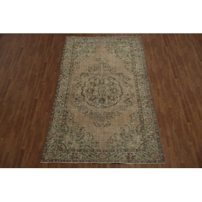 Turkish Distressed Floral Area Rug 6x10