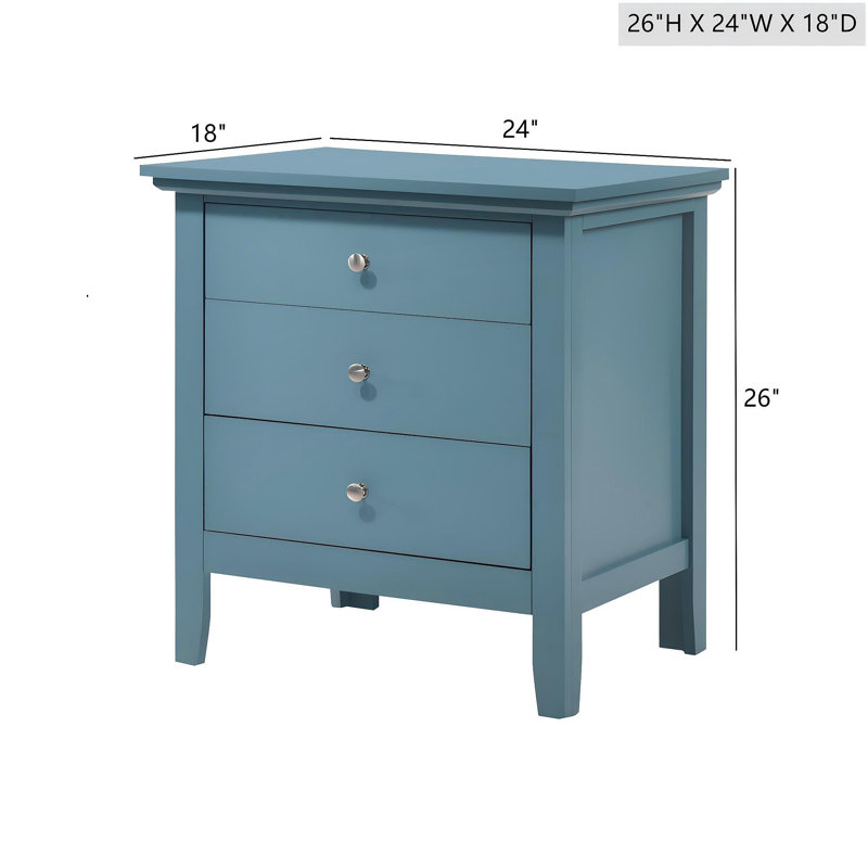 Table de chevet Casual, Sarcelle