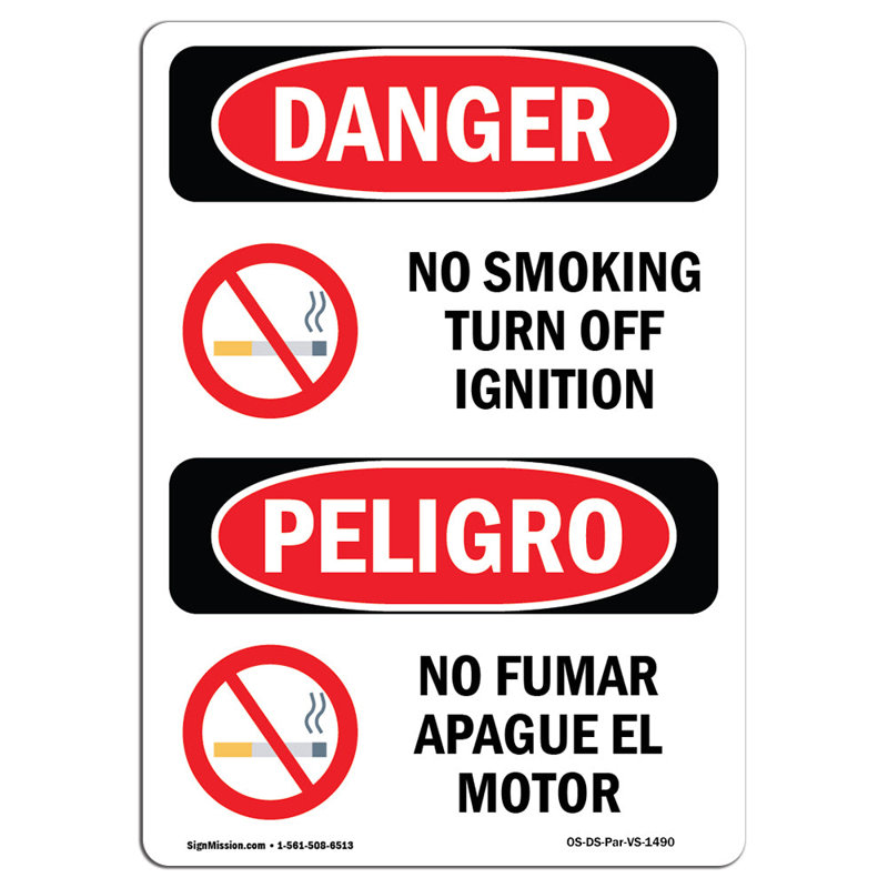 Danger Sign, 18" H x 12" W x 0.1" D