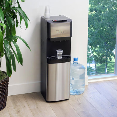 3-5 Gallon Bottom Load Water Dispenser With Hot, Cold & Room Temperature Settings, Uv Self-cleaning System, Child Safety Lock, Stainless Steel Water Cooler For Home And Office
