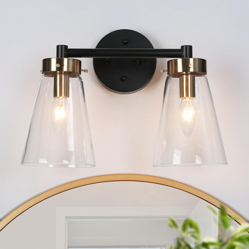 Gblac Matte Black Bathroom Vanity Lighting, 2