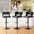 Adjustable Height Bar Stool Faux Leather Upholstered Bar Stool-1036923947