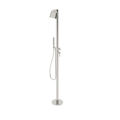 89"H Stainless Steel Freestanding Outdoor Shower With Hanhld Shower,Vintage / Retro Streetlamp Shower Head