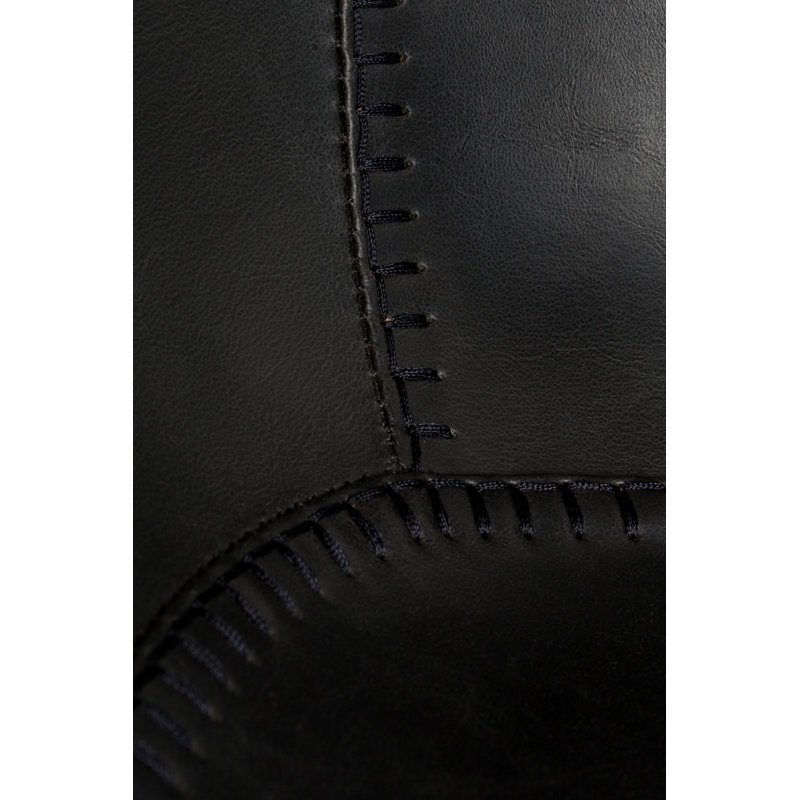 Feston Counter & Bar Stool, Counter Stool (26" Seat Height), Black Faux Leather