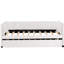 Lit de jour simple beige avec rangement gigogne extensible, ergonomique et flexible