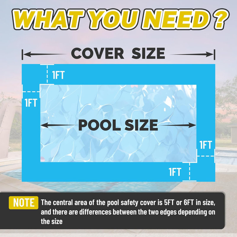 Green 20' x 40' Rectangular High Strength Mesh Pool Cover
