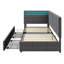 3ft Single Daybed with 2 Drawers, LED Light and USB Charging